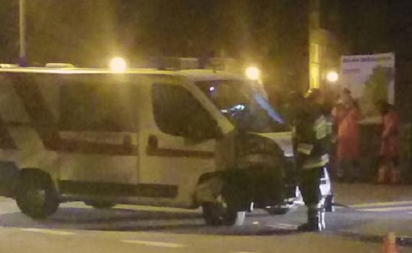 Kolizja ambulansu w Dobiegniewie.