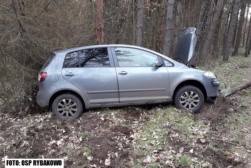 Kierowca Volkswagena wypadł z drogi i zbiegł...[FOTO]